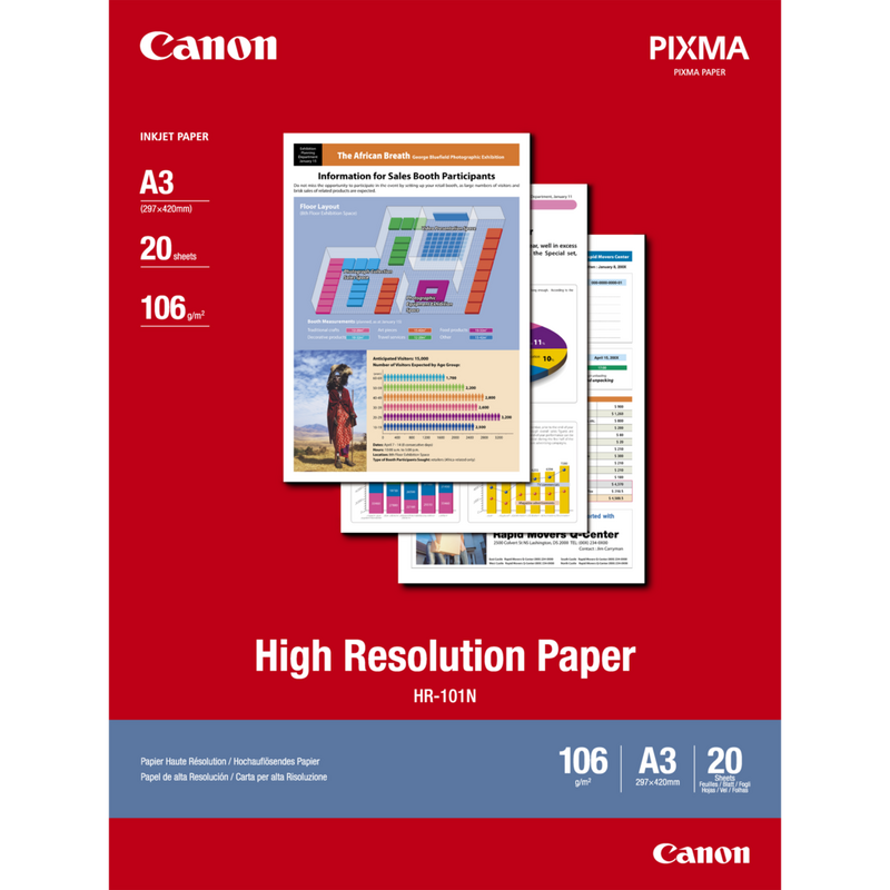 Canon HR-101N High Resolution Paper A3 - 20 Sheets