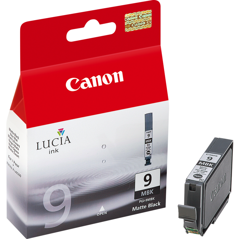 Canon PGI-9MBK Matte Black Ink Cartridge Product Right View with Cartridge