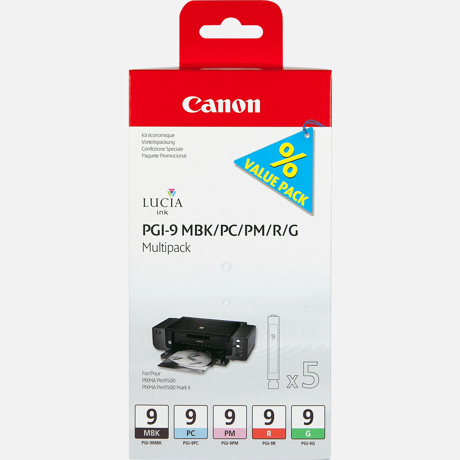 Canon Pgi 9 Mbk Pc Pm R G 5 Ink Cartridge Multipack Canon Uk Store