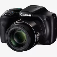 Canon PowerShot SX540 HS - Noir Produits Vue avant avec flash ouvert