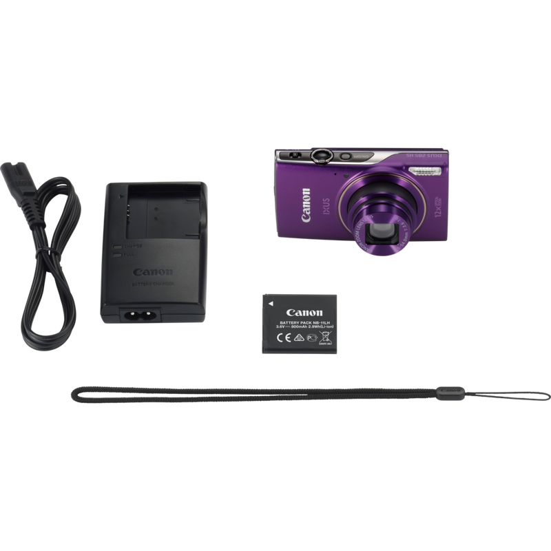 Canon IXUS 285 HS – Lila Produkt Lieferumfang