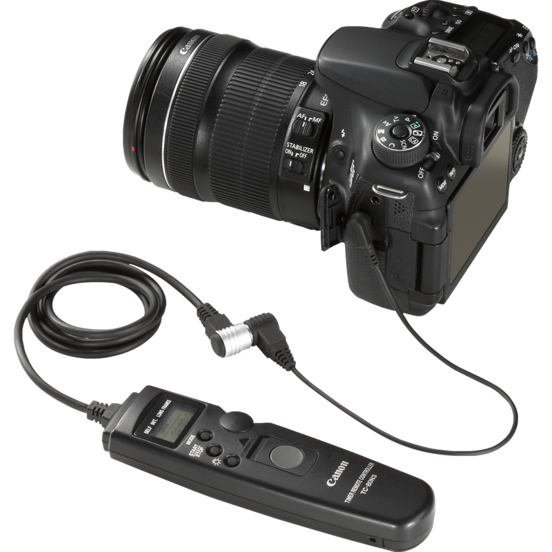 Canon Remote Controller Adapter RA-E3 Product Product connected to a camera and controller