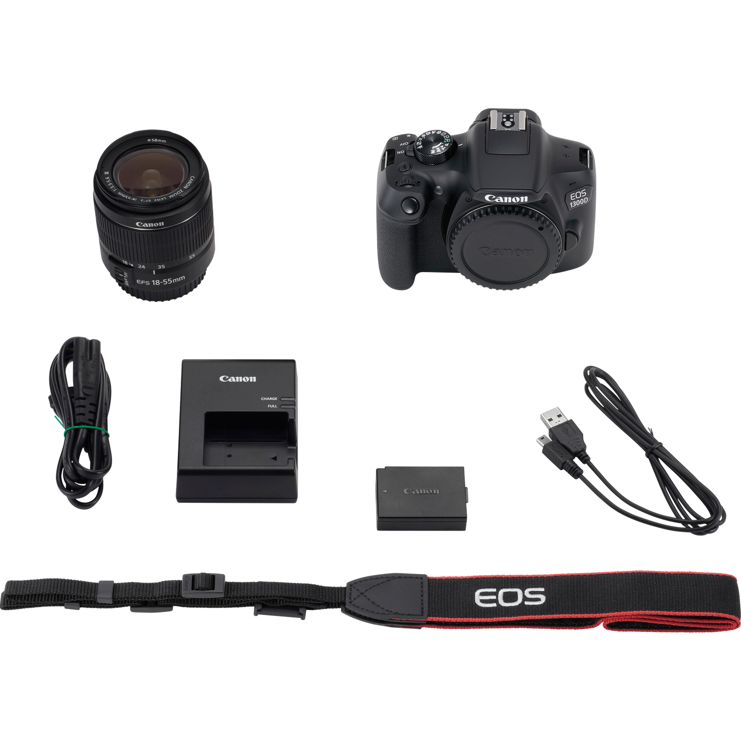 Canon EOS 1300D + 18-55mm III Objektiv in EOS Spiegelreflexkameras ...