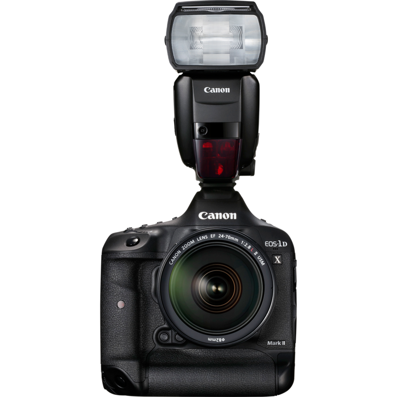 Canon Speedlite 600EX II-RT Flash Product fitted on a camera