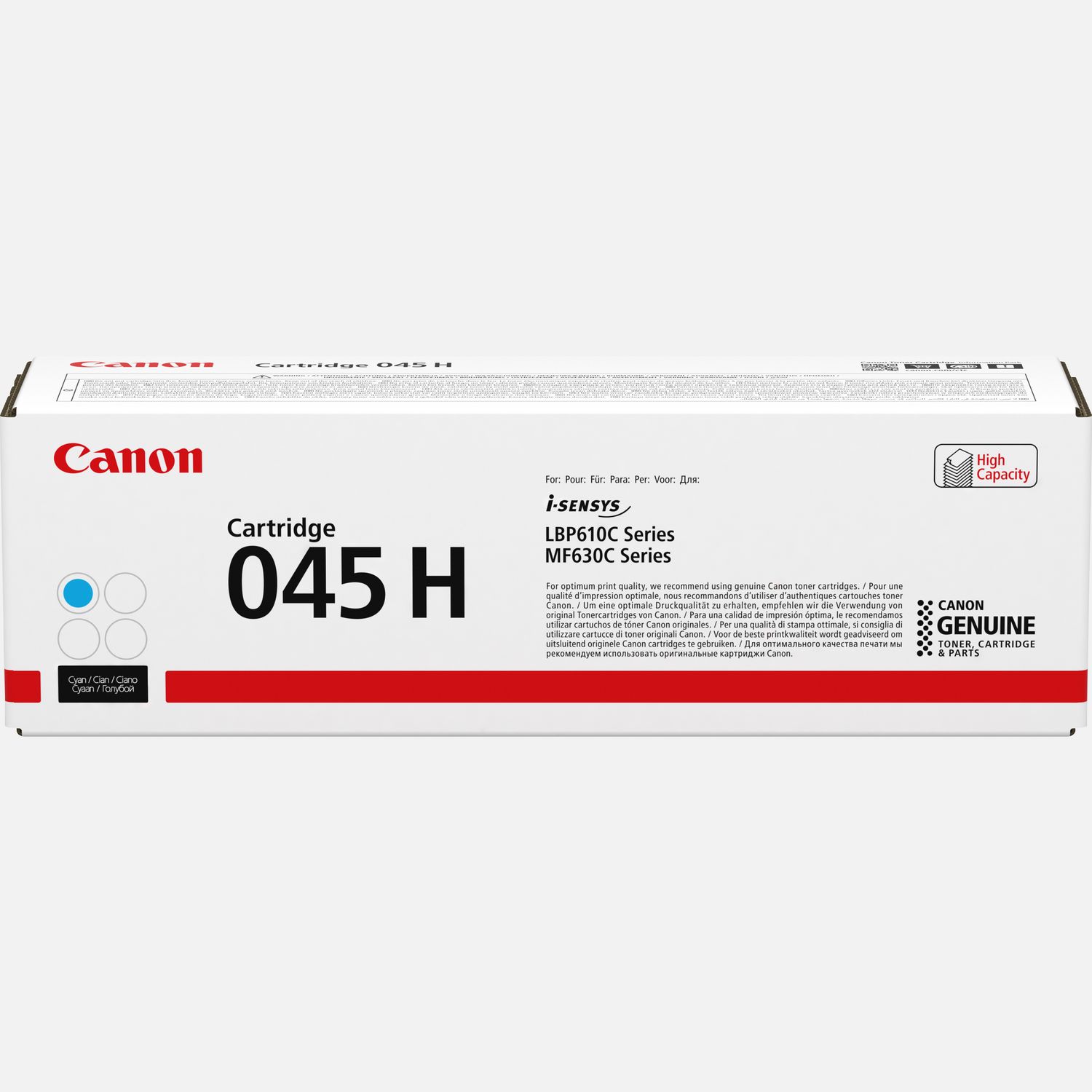 Canon 045H High Yield Cyan Toner Cartridge — Canon UK Store