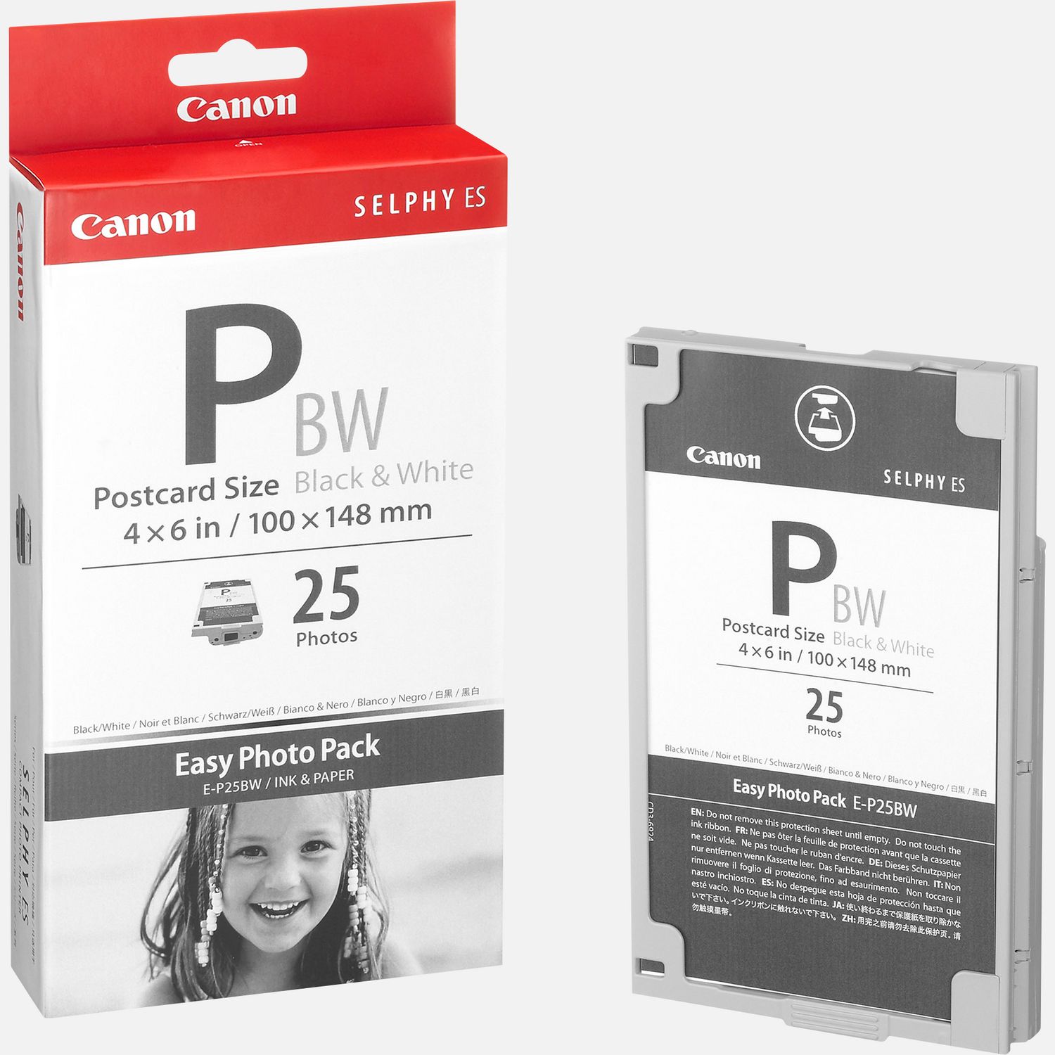 Easy Photo Pack au format carte postale Canon E-P25BW - 25 tirages (noir et blanc)