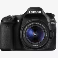 Canon EOS 80D + objectif 18-55mm IS STM Produits Vue avant