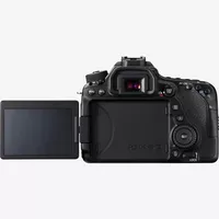 Canon EOS 80D + objectif 18-55mm IS STM Produits Vue arrière avec écran ouvert