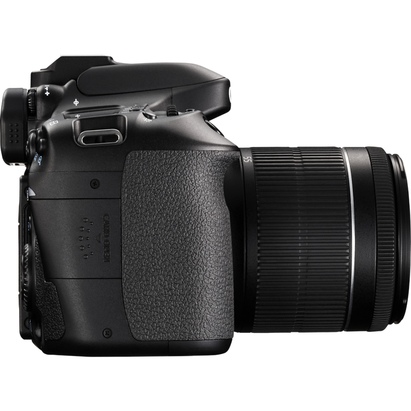 Canon EOS 80D + 18-55mm IS STM Lens Product Left View