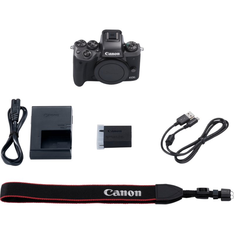 Canon EOS M5 Black body Product What's in the Box