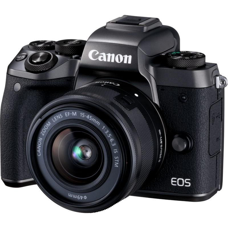 Canon EOS M5 + EF-M 15-45mm f/3.5-6.3 IS STM Produits Vue diagonale