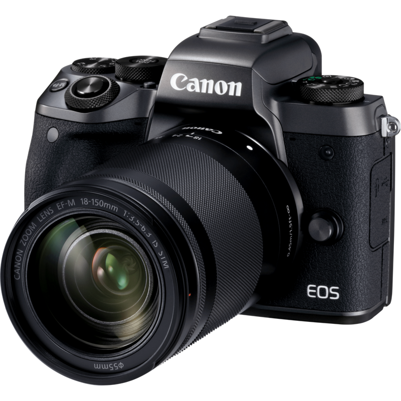 Canon EOS M5 + EF-M 18-150mm f/3.5-6.3 IS STM Produits Vue diagonale