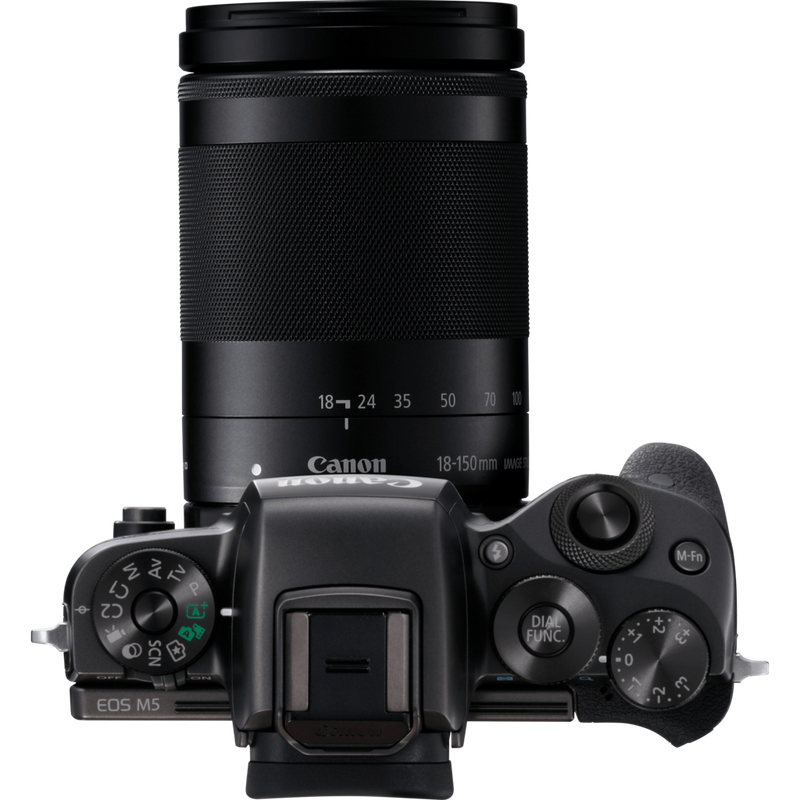 Canon EOS M5 + EF-M 18-150mm f/3.5-6.3 IS STM Produits Vue de dessus