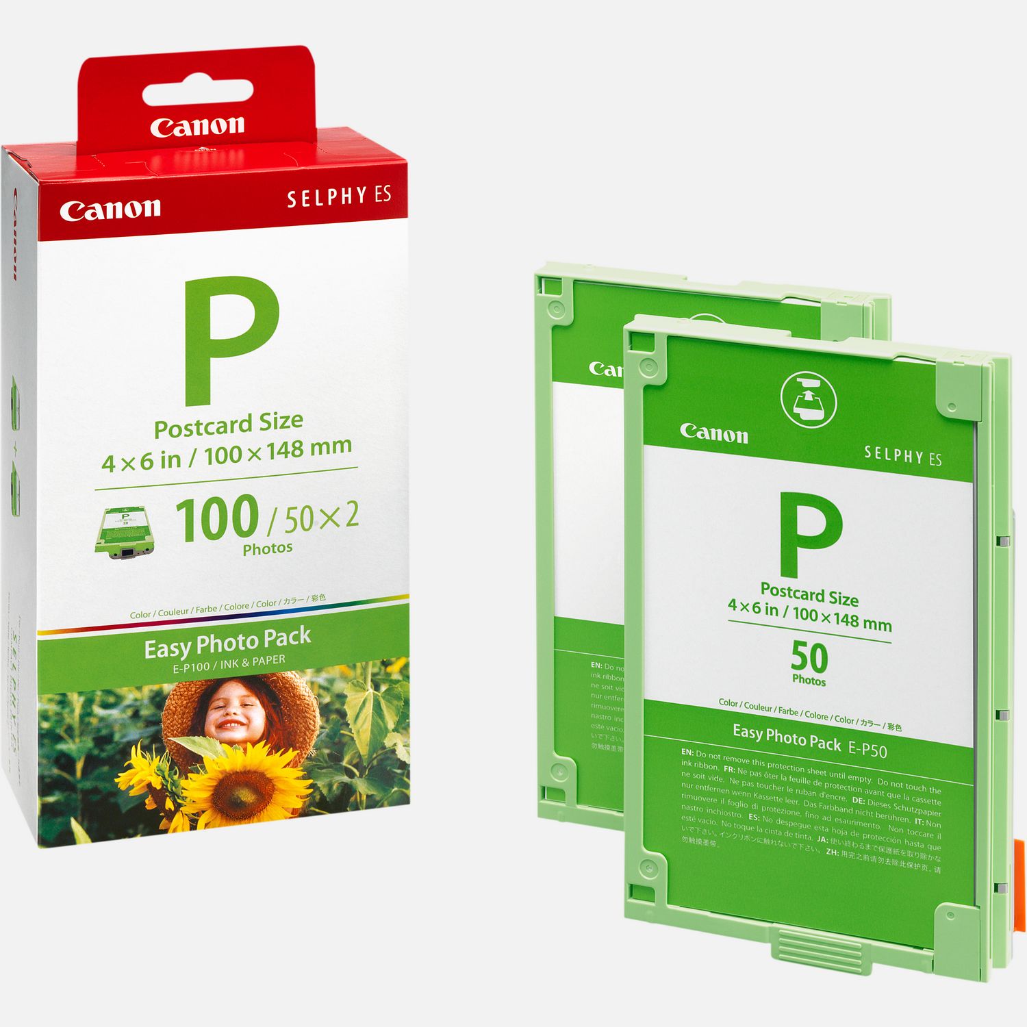Easy Photo Pack au format carte postale Canon E-P100 - 100 tirages