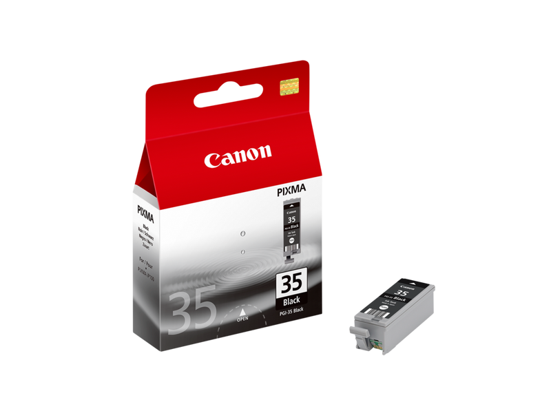 Canon PGI-35BK Black Ink Cartridge Product Right View with Cartridge