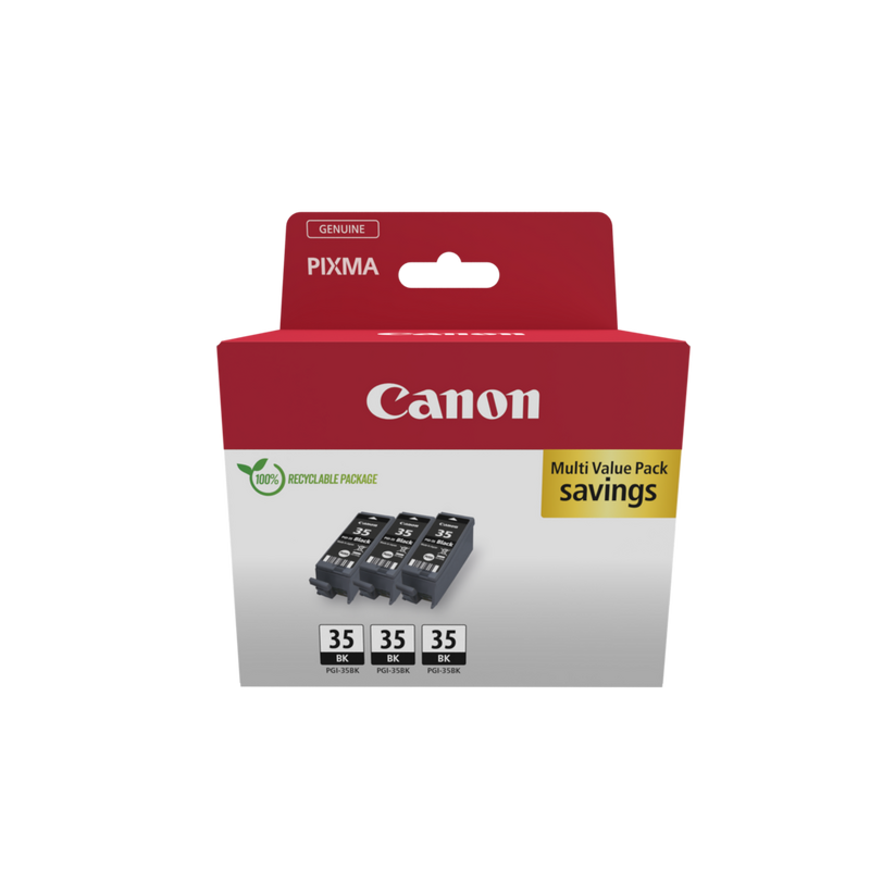Canon PGI-35BK Black Ink Cartridge (Triple Pack)Product Front View