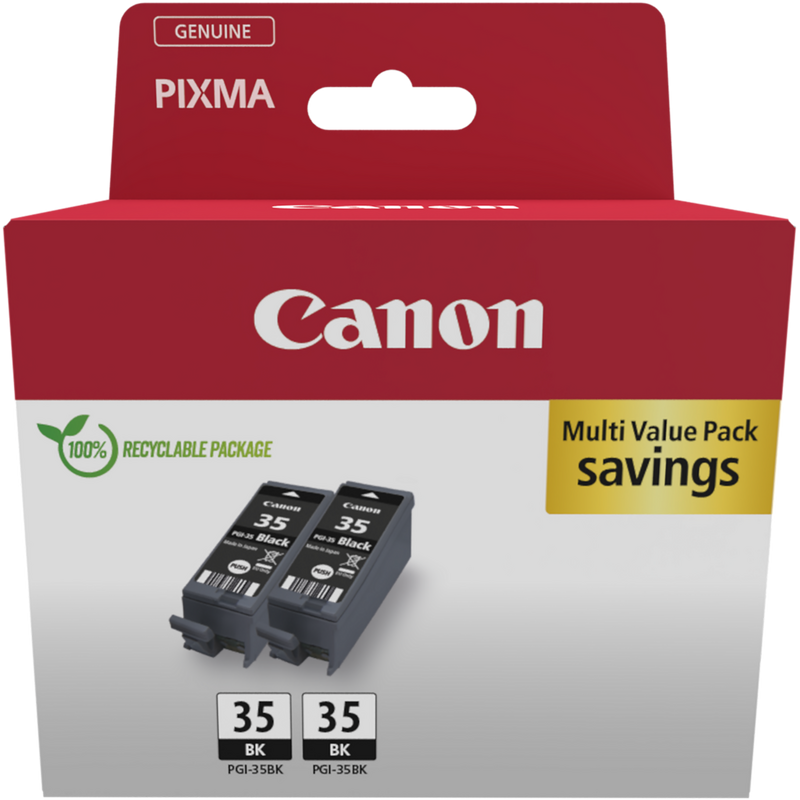 Canon PGI-35BK Black Ink Cartridge (Twin Pack)