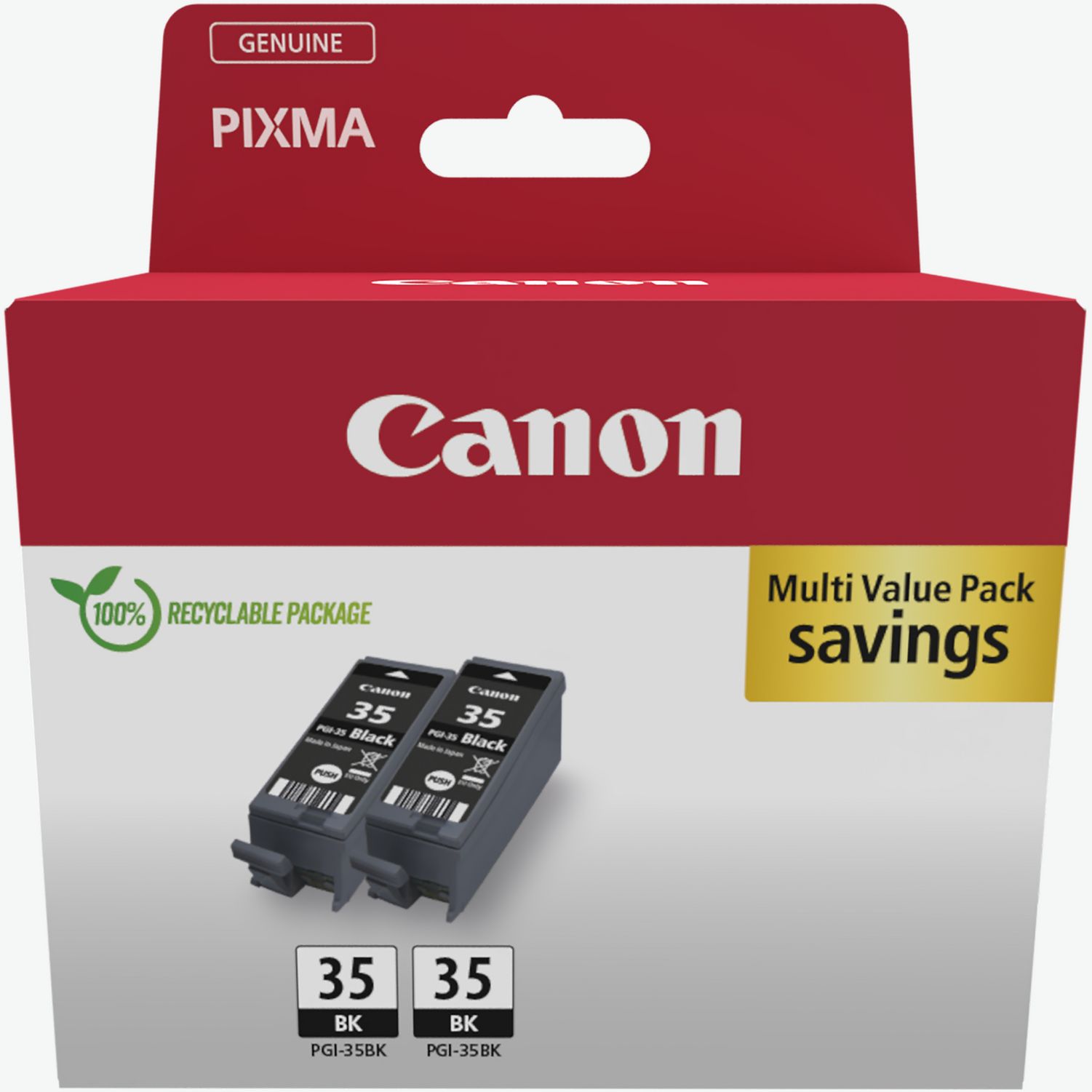 Canon Pack de 2 cartouches séparées pour Imprimante jet d'encre  iP3600/MX870 - Noir - (2932B012)