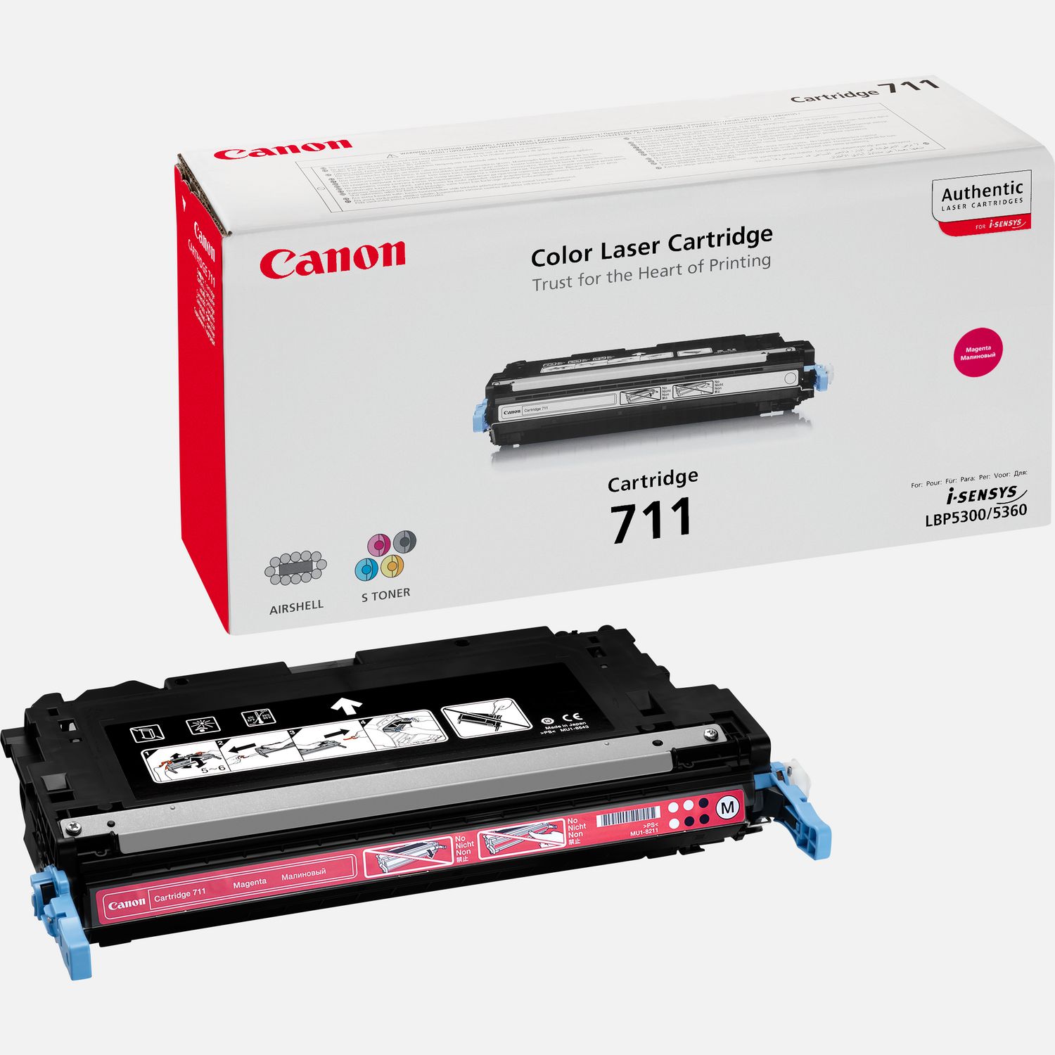 Cartouche de toner magenta Canon 711M