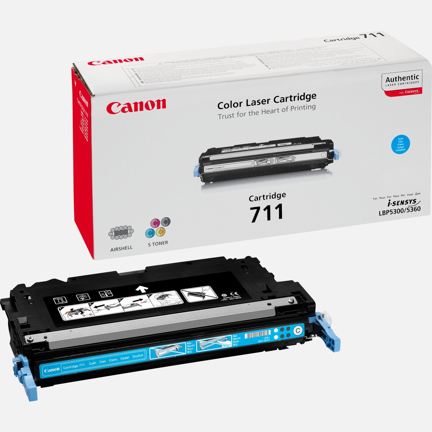 Cartouche toner cyan Canon 711C