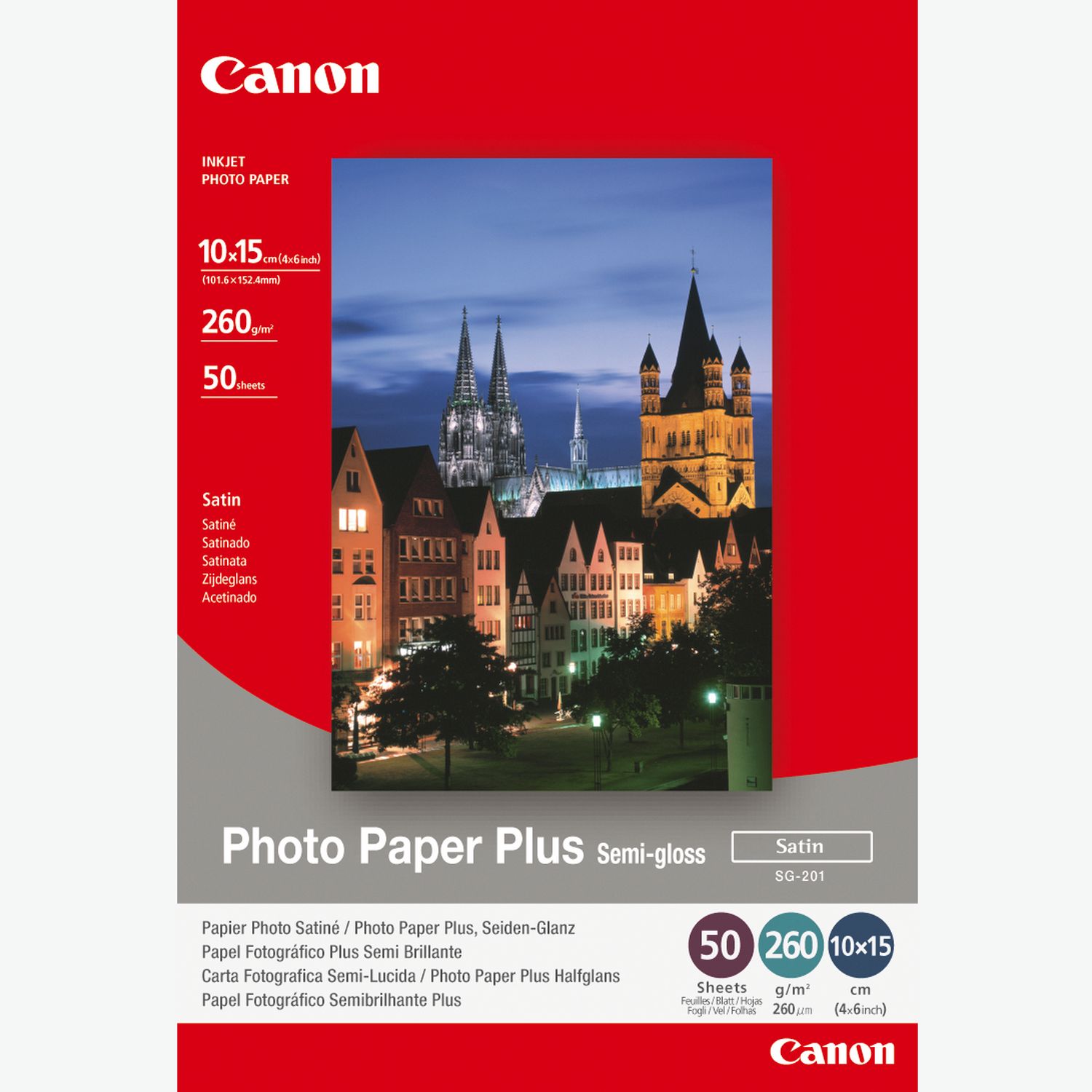Papier Photo Glacé Extra II Canon PP-201 - A4, 4x6 (10 × 15 cm), 5x5 (13  × 13 cm), 5x7 (13 × 18 cm) - Canon Suisse