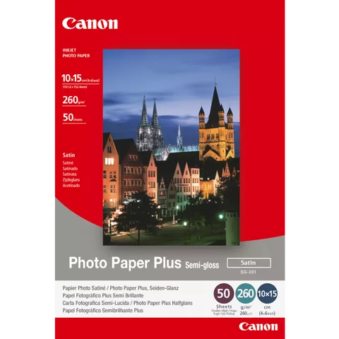 Canon SG-201 Semi-Gloss Photo Paper Plus 4x6" - 50 Sheets