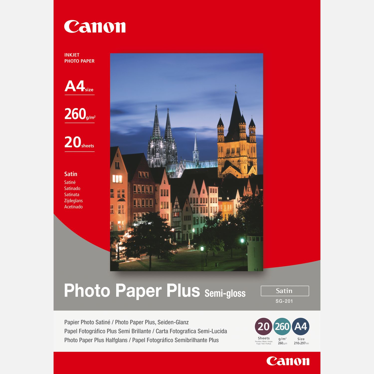 Buy Canon SG-201 Semi-Gloss Photo Paper Plus A4 - 20 Sheets — Canon Sweden  Store