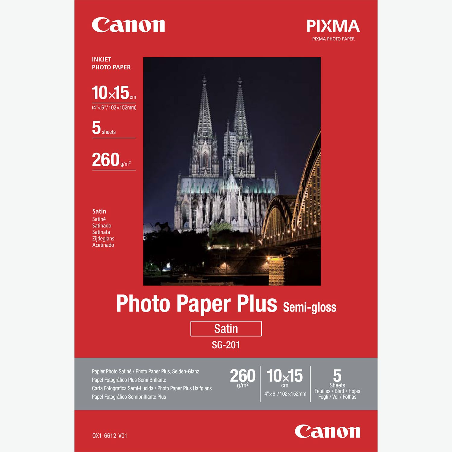 Canon PP-201 10x15 cm 50 Sheets Glossy II 265gr White