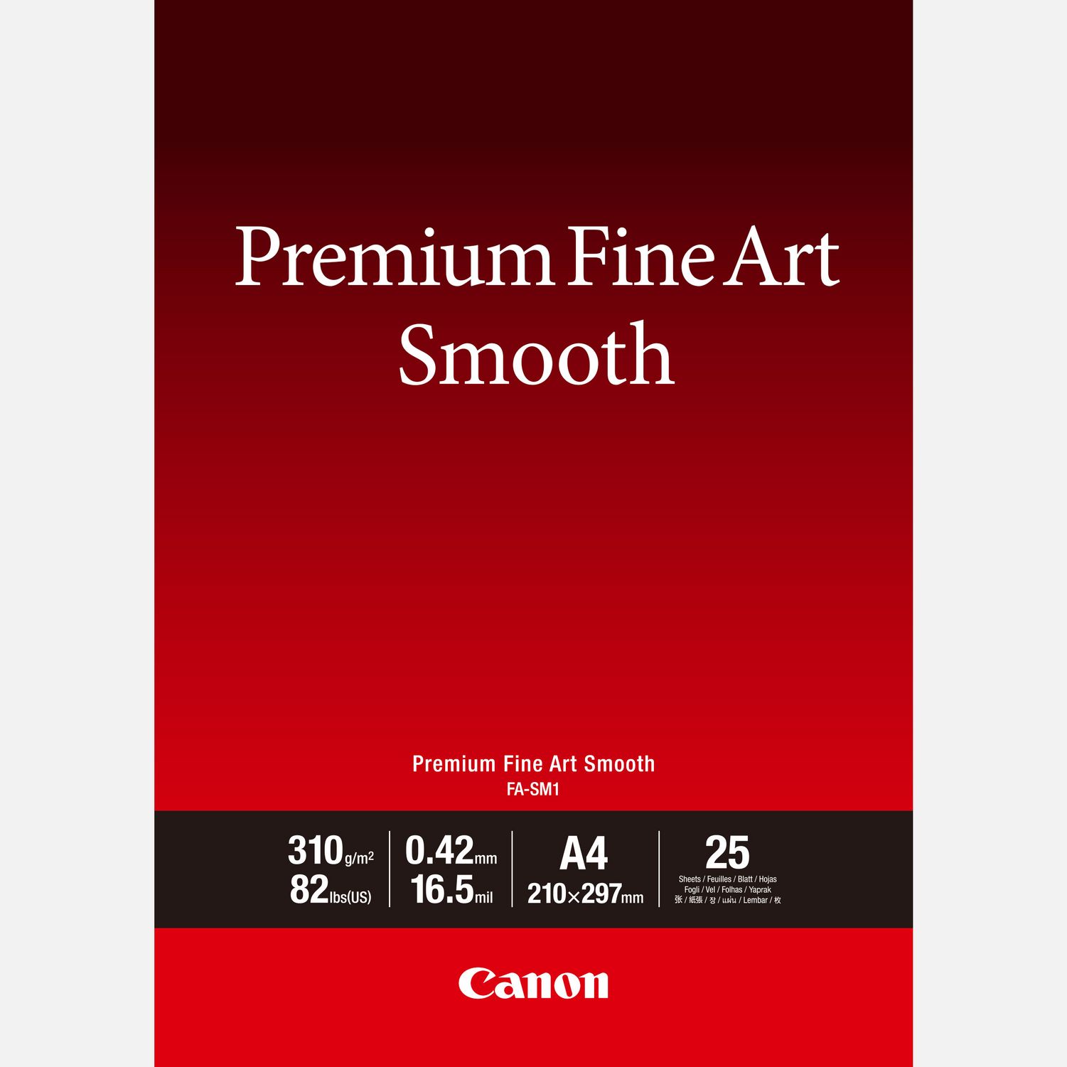 Papier A4 beaux-arts lisse Premium Canon FA-SM1 - 25 feuilles
