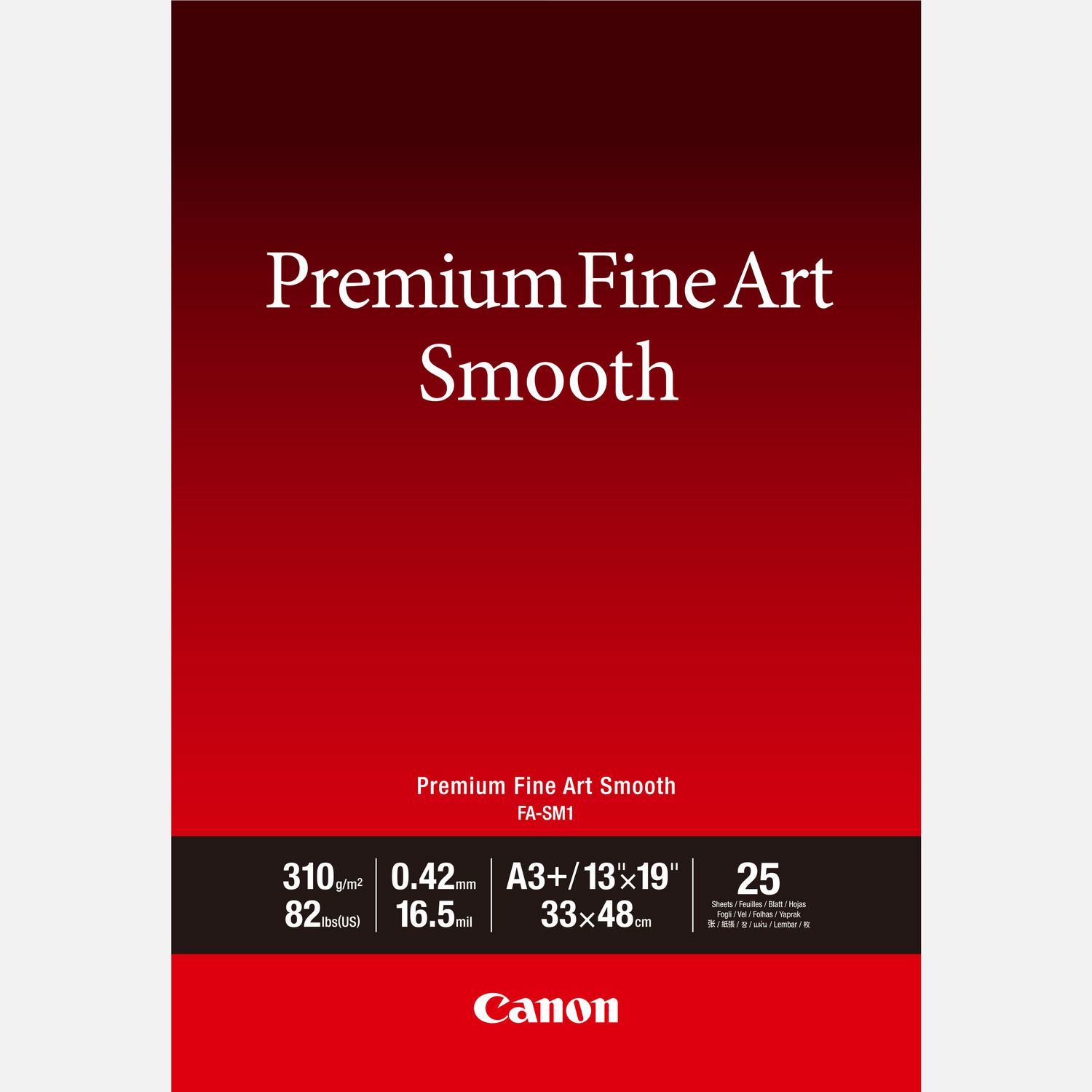 Papier A3 Plus beaux-arts lisse Premium Canon FA-SM1 - 25 feuilles