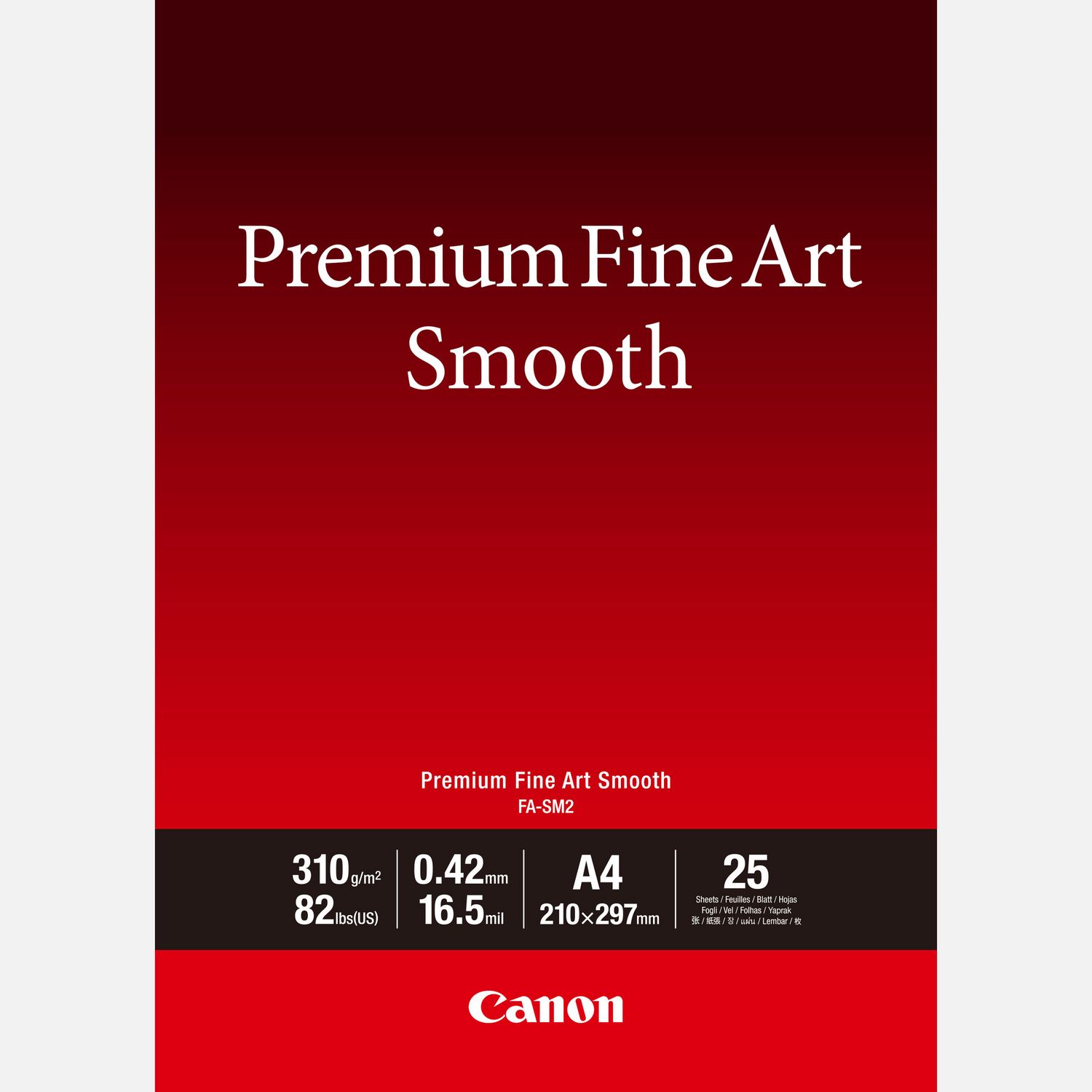 Papier A4 beaux-arts lisse Premium Canon FA-SM2 - 25 feuilles
