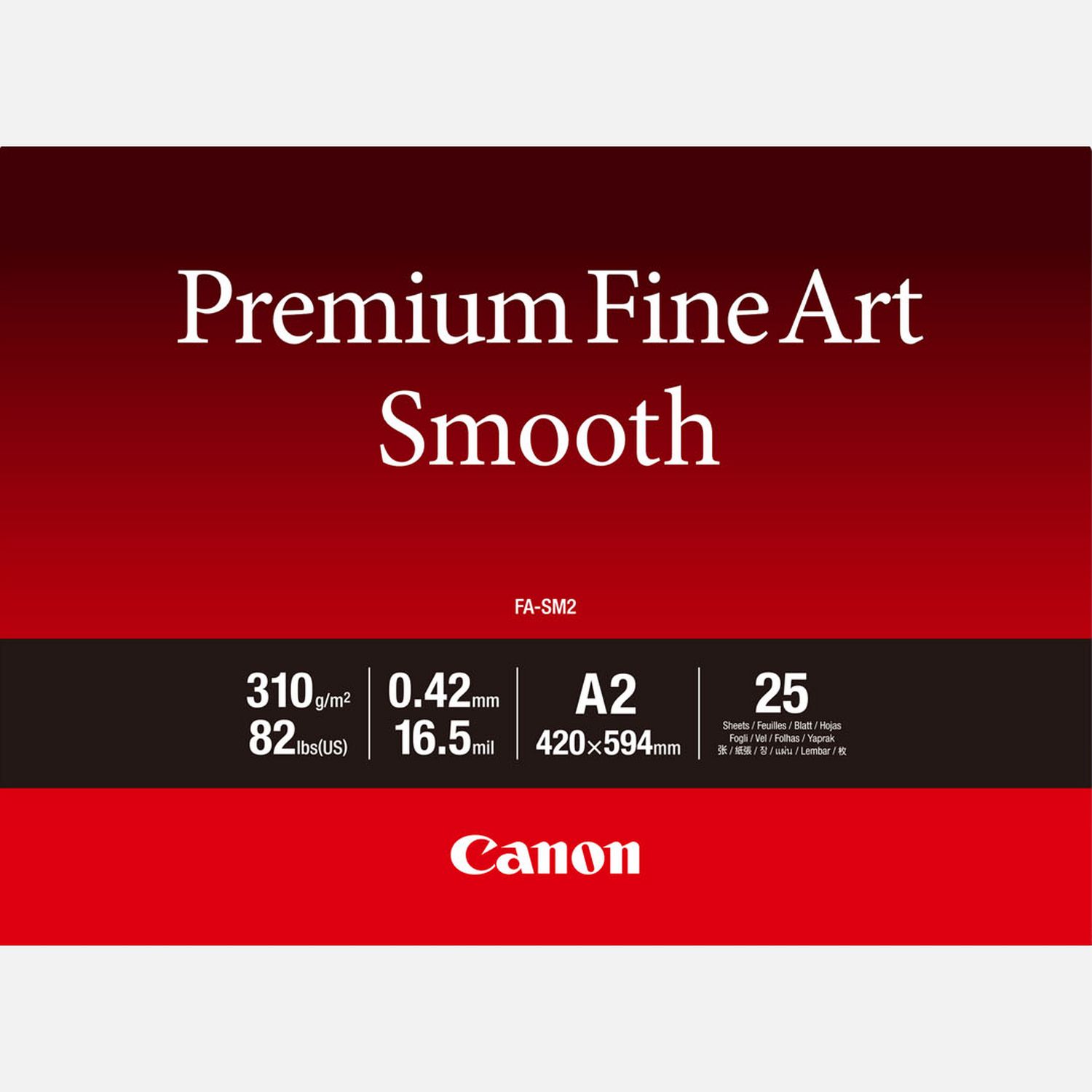 Carta Canon Premium Fine Art Smooth FA-SM2 A2 - 25 fogli — Canon Italia  Store