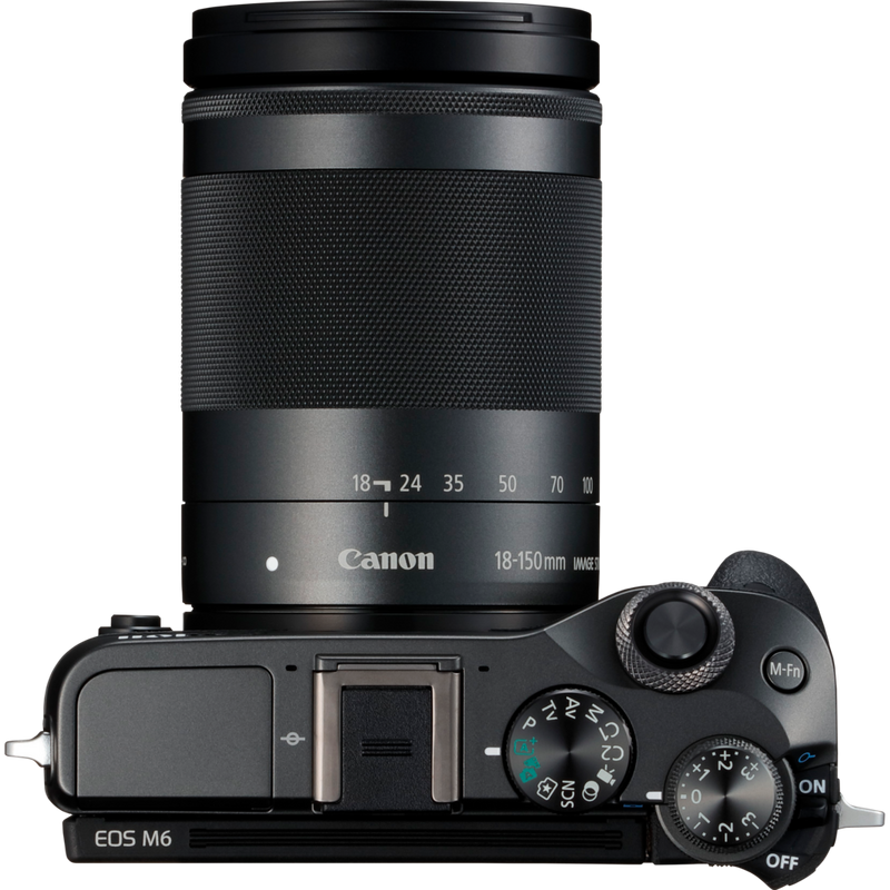 Canon EOS M6 + objectif EF-M 18-150mm IS STM- noir Produits Vue de dessus