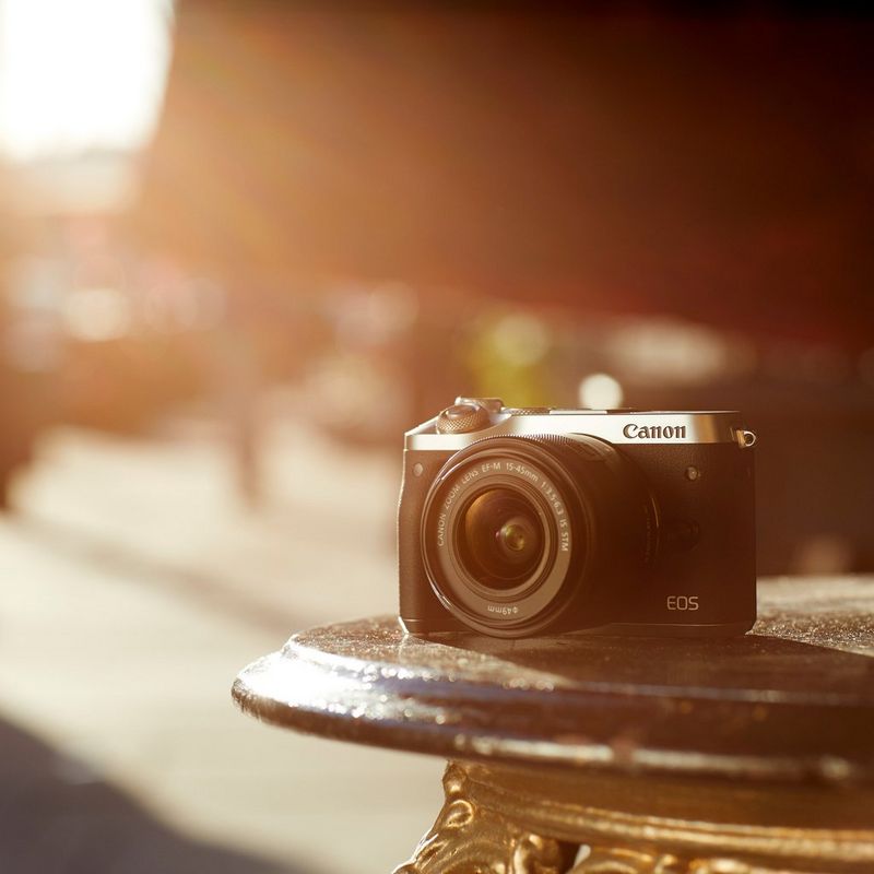 Canon EOS M6 Body - Black Camera on a Table