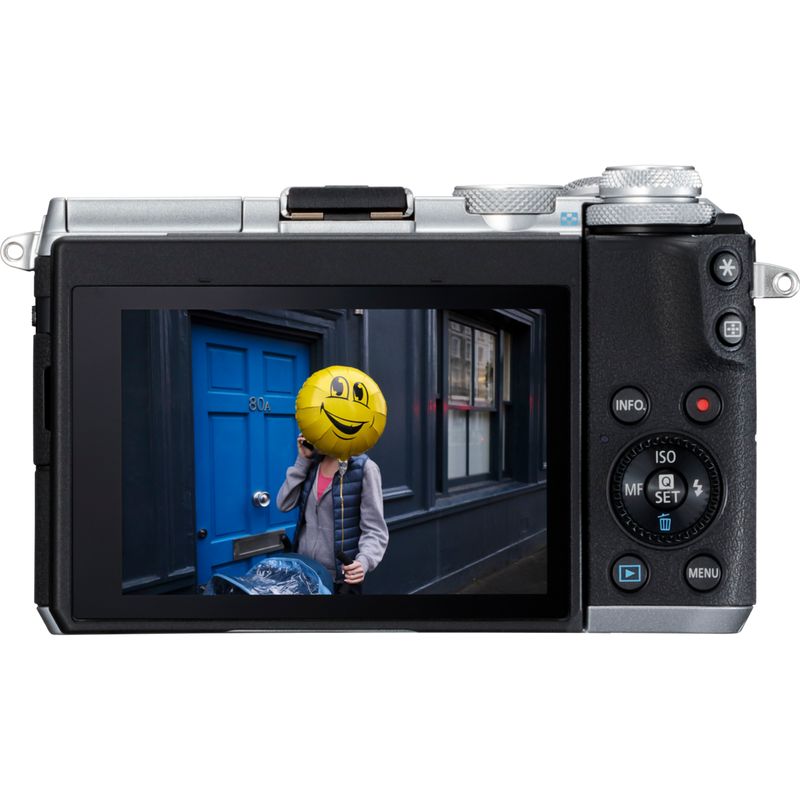 Canon EOS M6 + objectif EF-M 15-45mm IS STM argent Produits Vue arrière