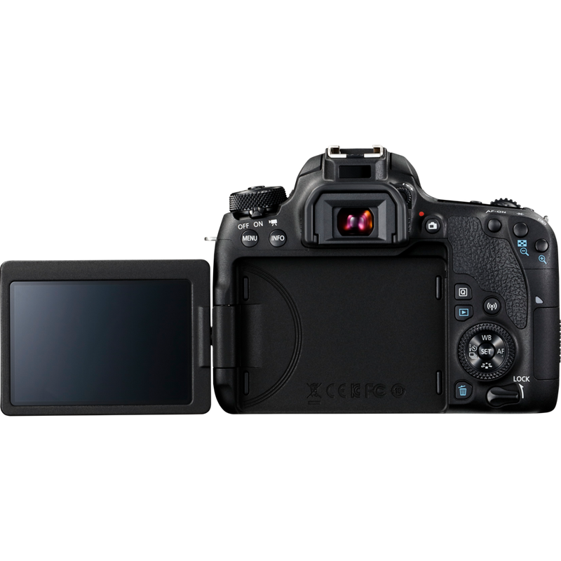 Canon EOS 77D Body Product Back View With Open Screen