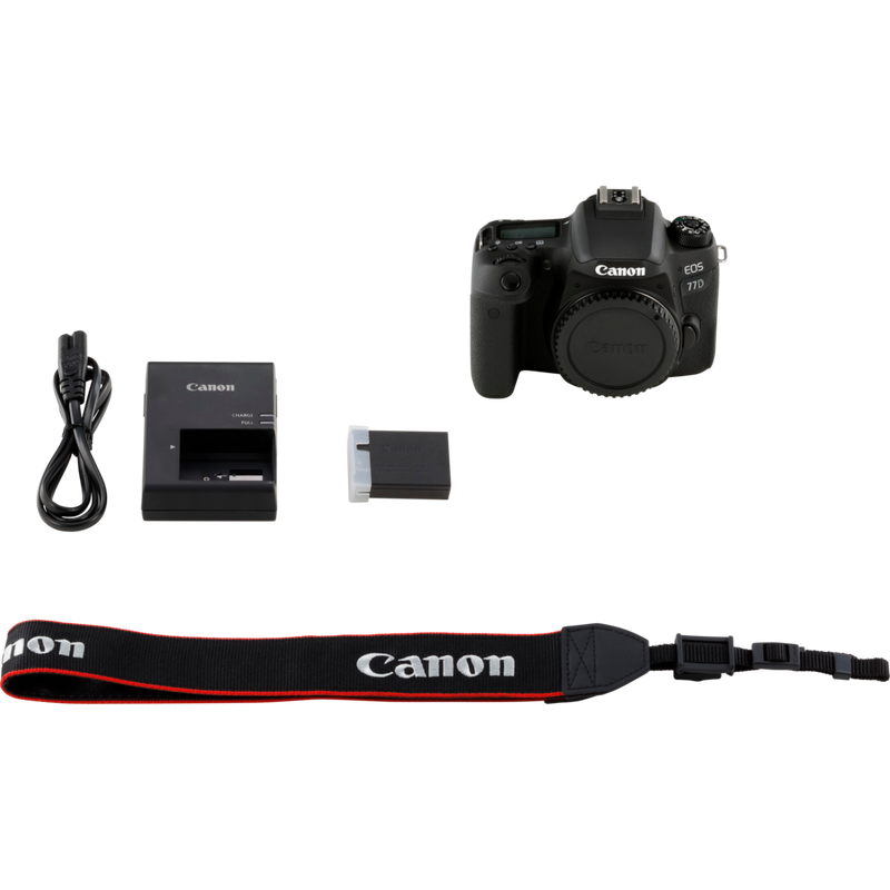 Canon EOS 77D Body Product What's In The Box