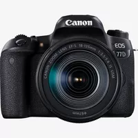 Canon EOS 77D + 18-135mm IS USM Lens Product Front View