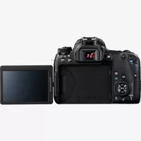 Canon EOS 77D + 18-135mm IS USM Lens Product Back View With Open Screen