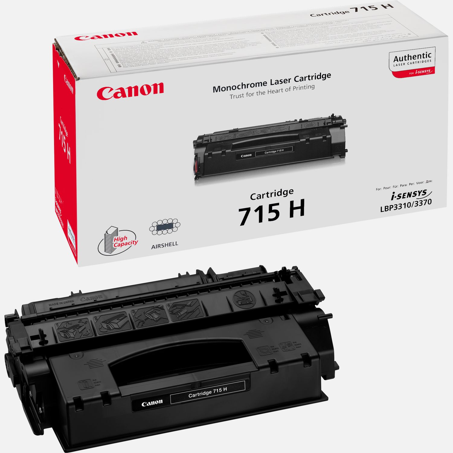 Cartouche de toner noire à haut rendement Canon 715H