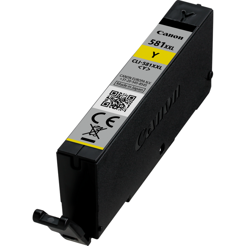 Canon CLI-581XXL BK/C/M/Y High Yield Ink Cartridge Multi Pack Product yellow cartridge front view