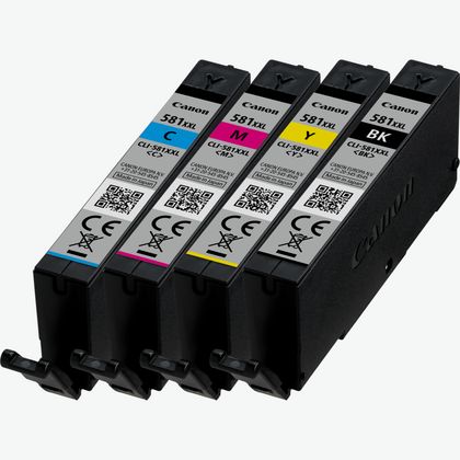 Immagine di Confezione multipla cartucce d'inchiostro Canon CLI-581XXL BK/C/M/Y a resa elevata