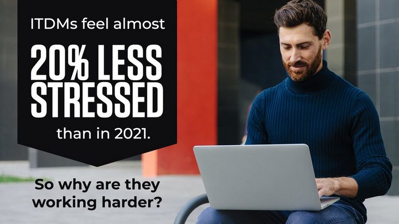 ITDMs feel almost 20% less stressed than 2021.