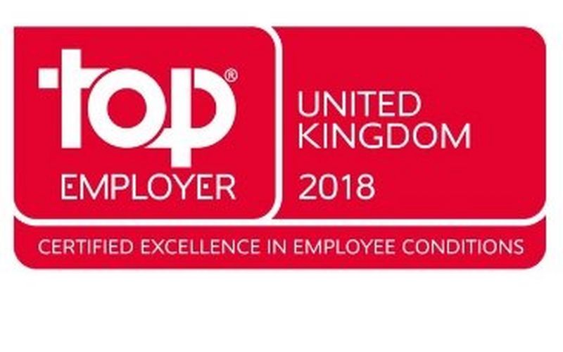 Canon Europe named a Top Employer 2018