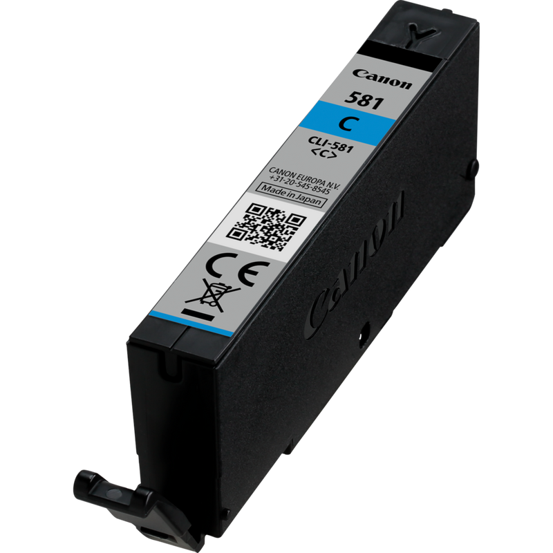 Canon PGI-580BK/CLI-581 BK/C/M/Y Pigment + Ink Cartridge Multi Pack Product Front view cyan cartridge