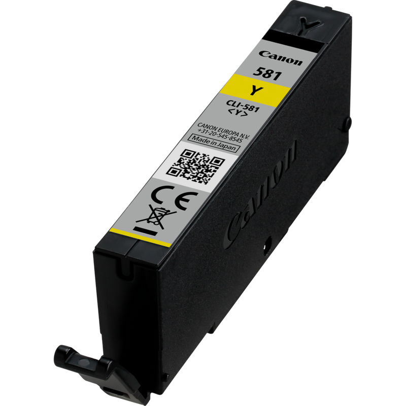 Canon PGI-580BK/CLI-581 BK/C/M/Y Pigment + Ink Cartridge Multi Pack Product Front view yellow cartridge