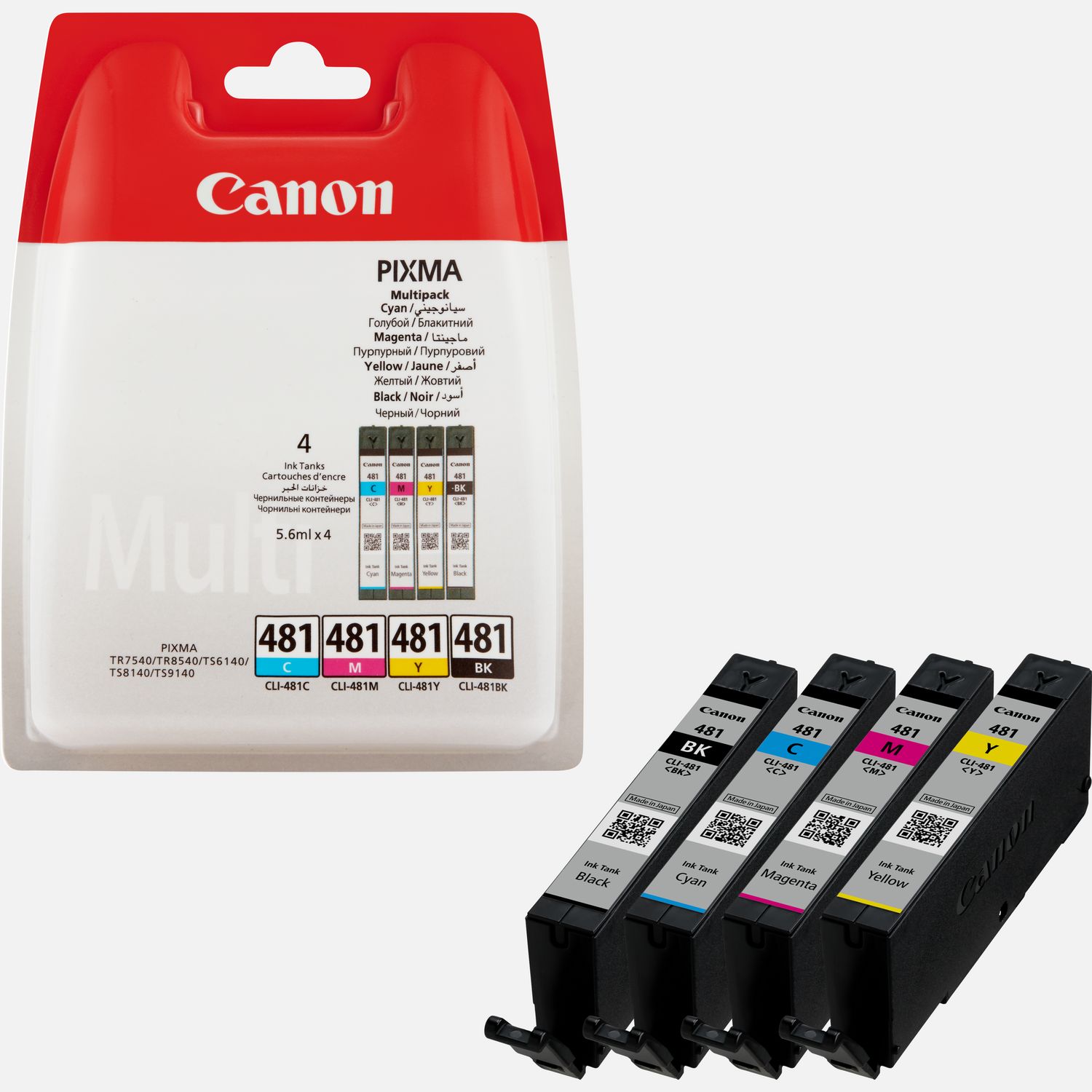 

Canon CLI-481 BK/C/M/Y Ink Cartridge Multi Pack