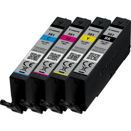 multipack de cartouches d encre canon cli 581 bk c m y
