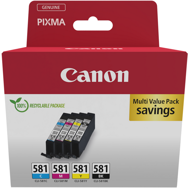 Canon CLI-581 BK/C/M/Y Ink Cartridge Multi Pack
