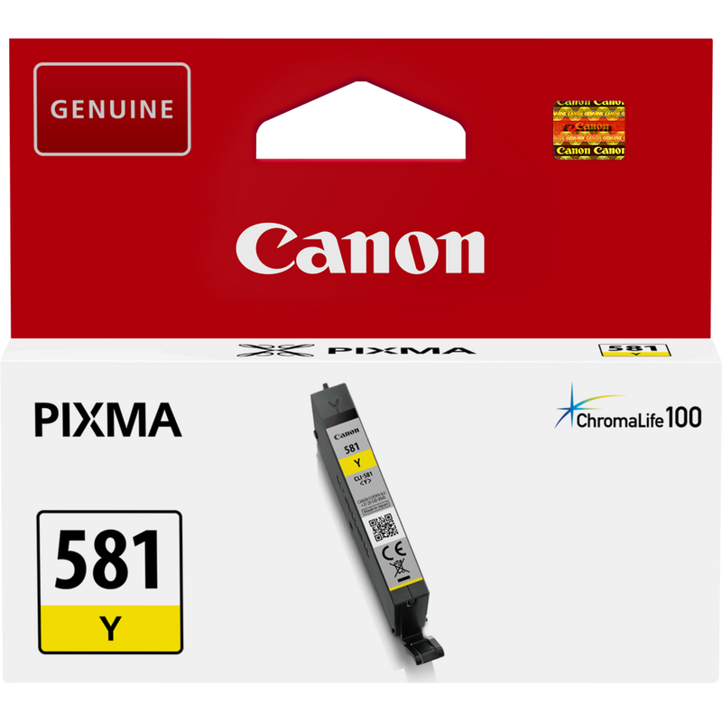 Cartouche d'encre jaune Canon CLI-581Y Produits Vue avant